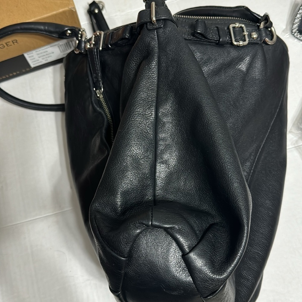 Coach Madison Sophia soft Black Leather Tote shoulder bag silver tone hardware - Picture 12 of 16